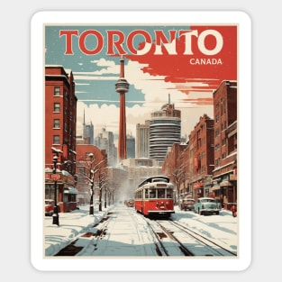 Toronto Canada Vintage Poster Tourism Sticker